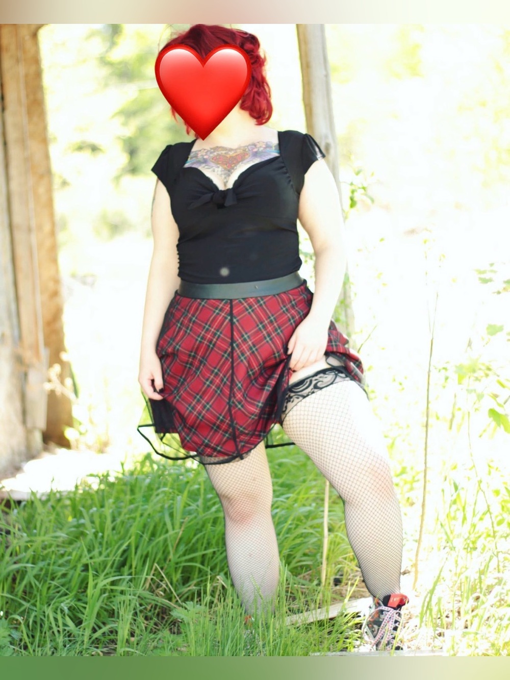 Jawbreaker Red Tartan Plaid Mesh Skater Skirt – Large